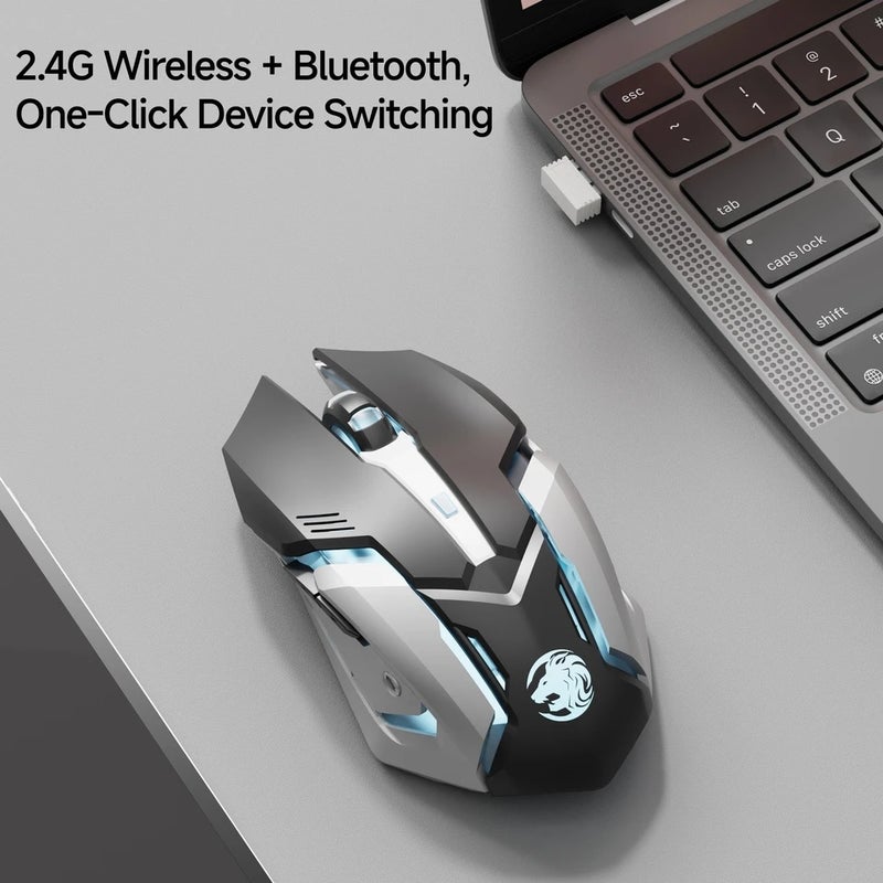 Eweadn ماوس Eweadn G305 Rechargeable Wireless Bluetooth Dual-Mode Mouse, Silent, Ergonomic, Lightweight, for Office, Gaming, Laptop, Desktop - Image 4