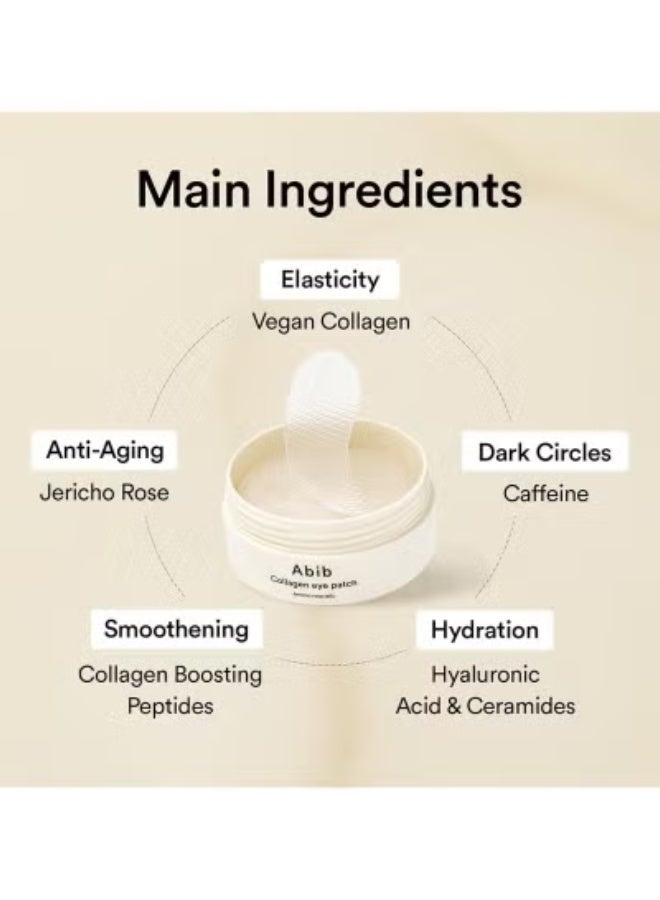 abib Collagen Eye Patch Jericho Rose Jelly 60 Patches, Korean Under Eye Patches for Puffy Eyes and Dark Circles, Anti-Wrinkle, Collagen, Caffeine, Niacinamide, Ceramide, Antioxidant, Skin Care - Image 5