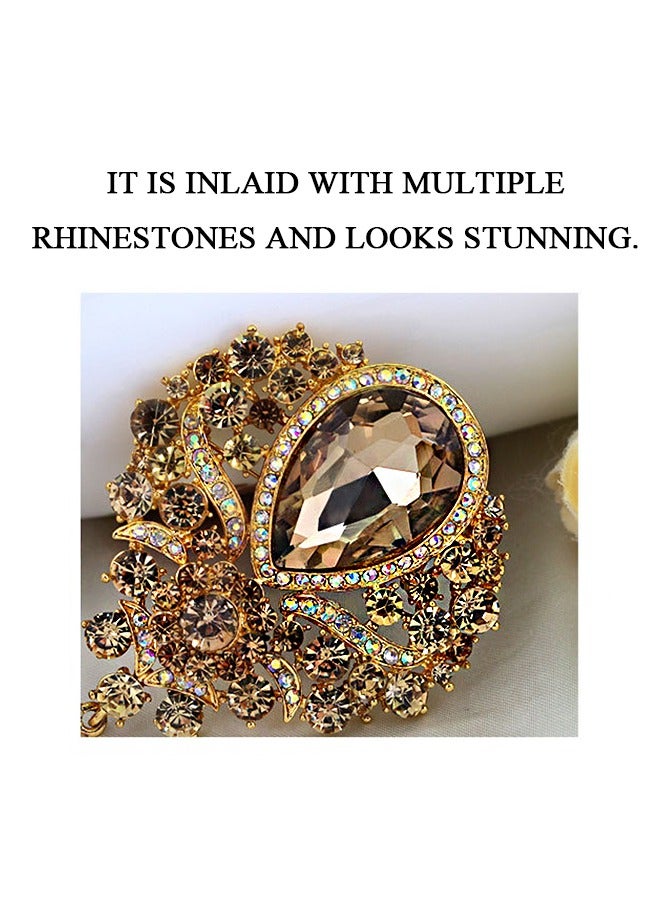 بيوند بروش، دبابيس بروش مصنوعة من سبيكة مضادة للصدأ والبهتان، مشبك وشاح صدار للنساء والفتيات (ذهبي) - Image 4