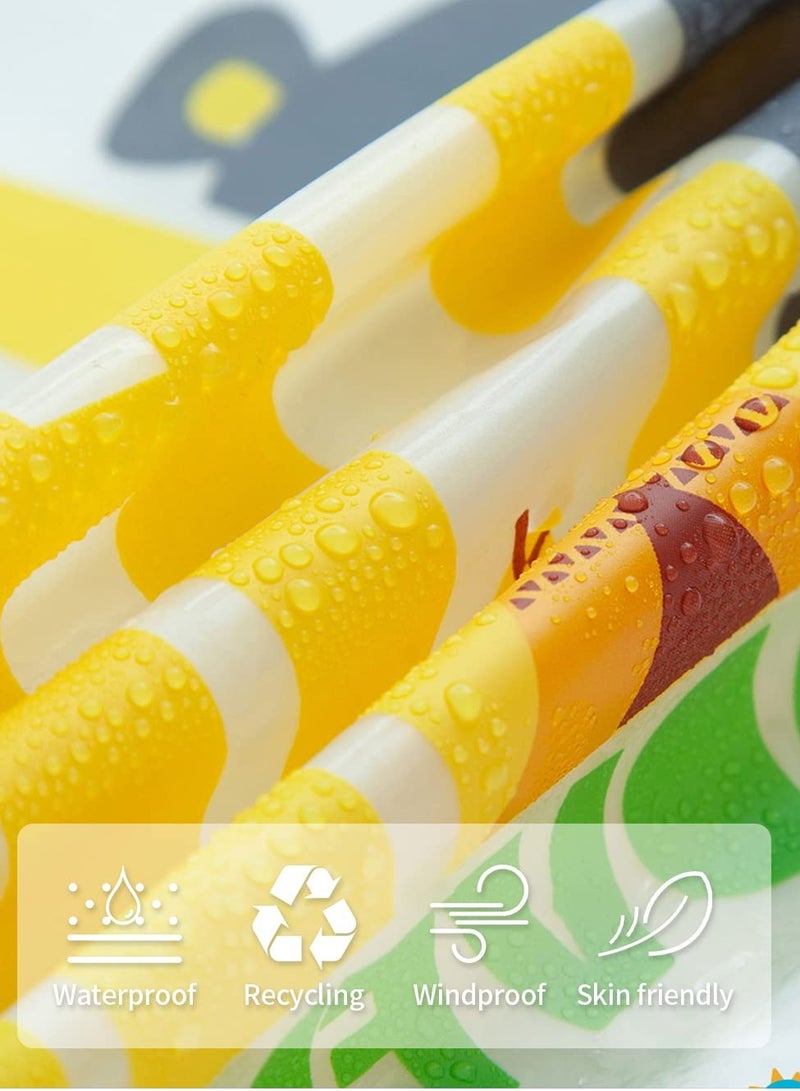 KASTWAVE Kids Rain Poncho, KASTWAVE Children's raincoats, Raincoat Girls Boys Reusable Rain Poncho Jacket - Image 4