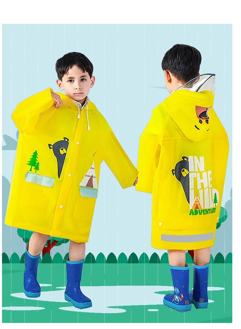 KASTWAVE Kids Rain Poncho, KASTWAVE Children's raincoats, Raincoat Girls Boys Reusable Rain Poncho Jacket - Image 5