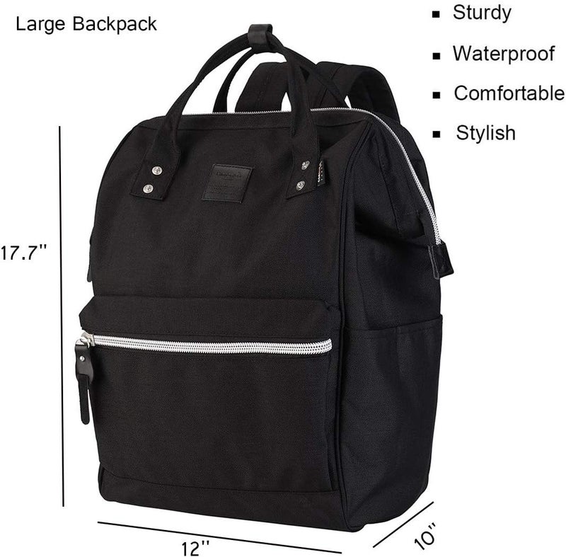 Himawari Laptop Backpack Travel Backpack With USB Charging Port Large Diaper Bag Doctor Bag School Backpack for Women&Men - Image 4