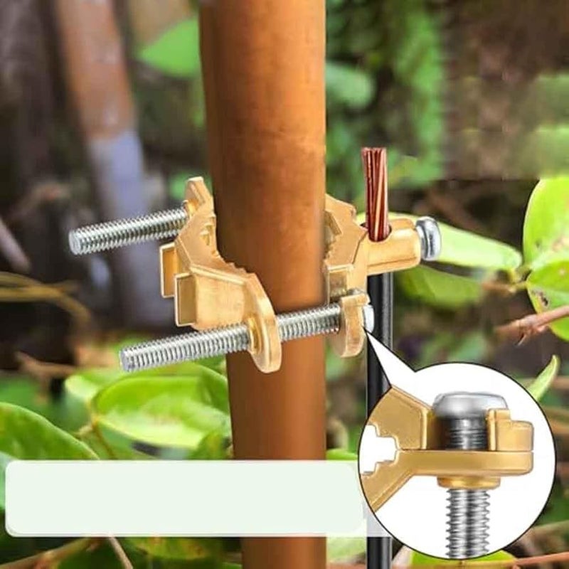 1Pcs Heavy Duty Copper Alloy Ground Clamp Set For 1 2 To 1 Inch Water Pipe Bonding - Image 4