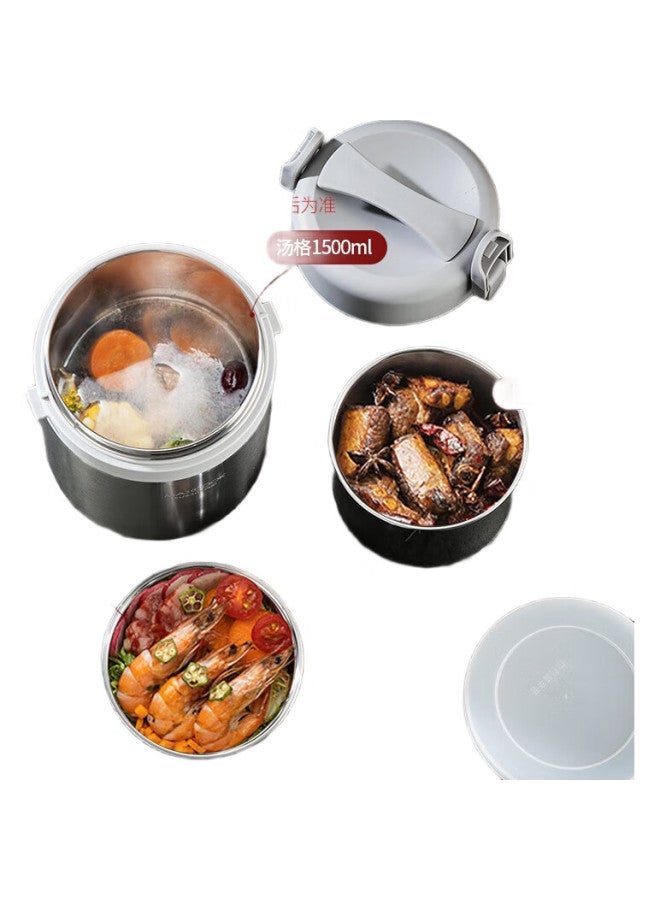 MAX COOK Maxcook 316l Stainless Steel Insulated Lunch Box With Pot 1.5l Vacuum Insulated Barrel Student Lunch Box Mctg0856 - Image 2