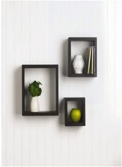 Generic 3-Piece Solid Wood Wall Mounted Floating Shelves For Books And Accessories  - Image 1