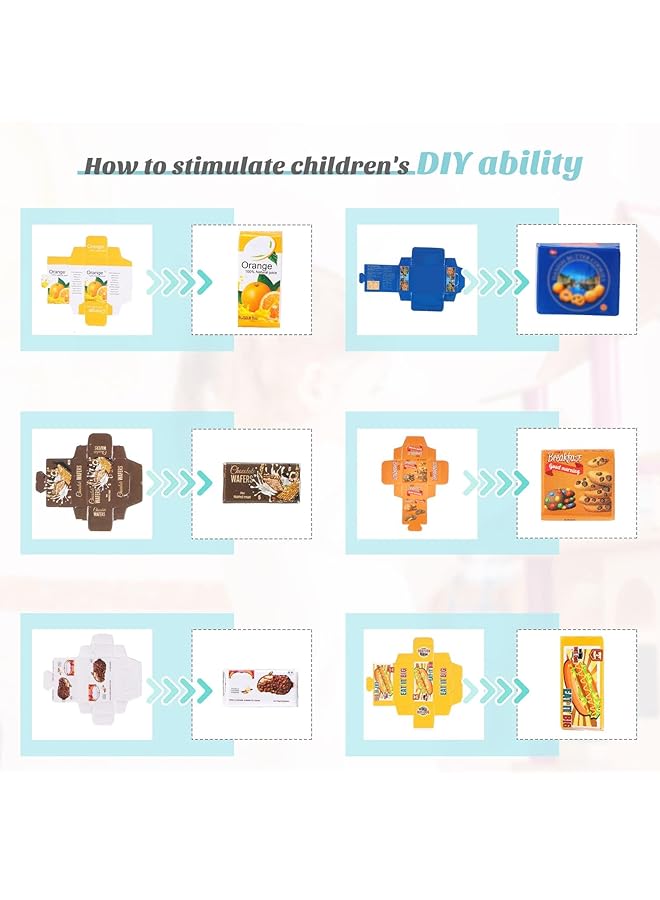 KASTWAVE Miniature Dollhouse Refrigerator Toy 16 Pieces Mini Refrigerator Decorations Miniature Stuff Pretend Toy Decorations Drink Bottles Ice Creams Fake Ice Cubes For Kitchen Game Party Play Toys - Image 3