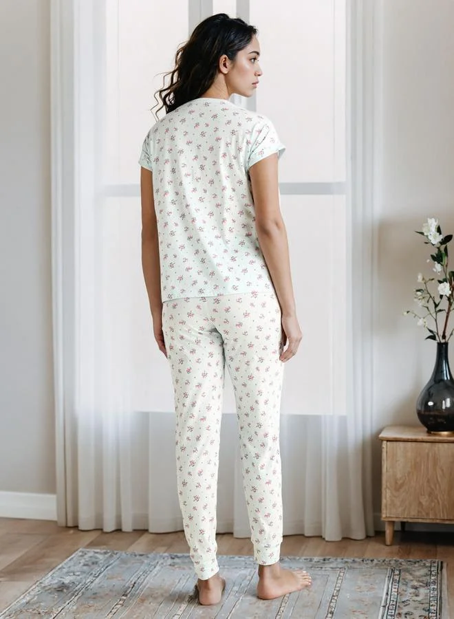 سبلاش فيڤ طقم بيجاما للحوامل مطبوع