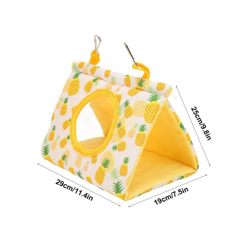 Triangular Parrot Hammock Yellow Pineapple Bird Nest With Hooks L - Image 3