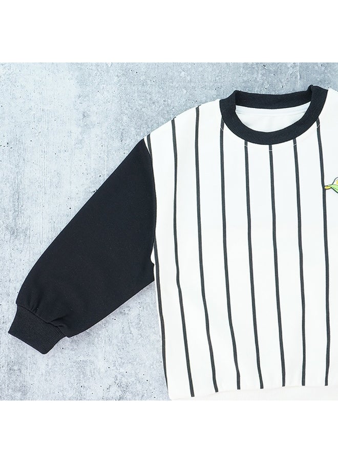 LITTLE SURPRISE BOX - Black & Orange colorblock Full Sleeves shirt for Kids - Image 1