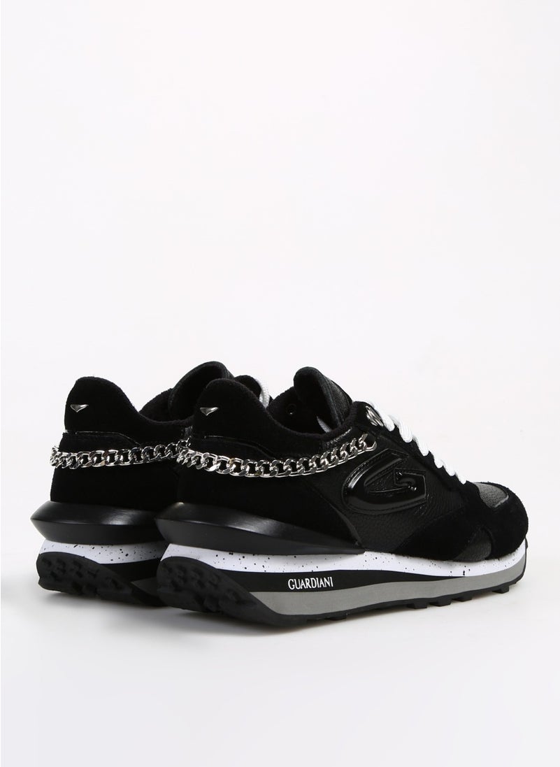 Alberto Guardiani Black Women's Suede Sneaker Wen 0154  - Image 3
