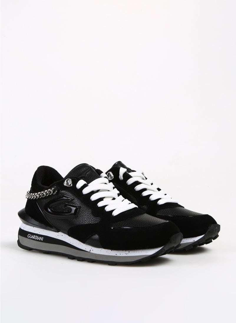 Alberto Guardiani Black Women's Suede Sneaker Wen 0154  - Image 2
