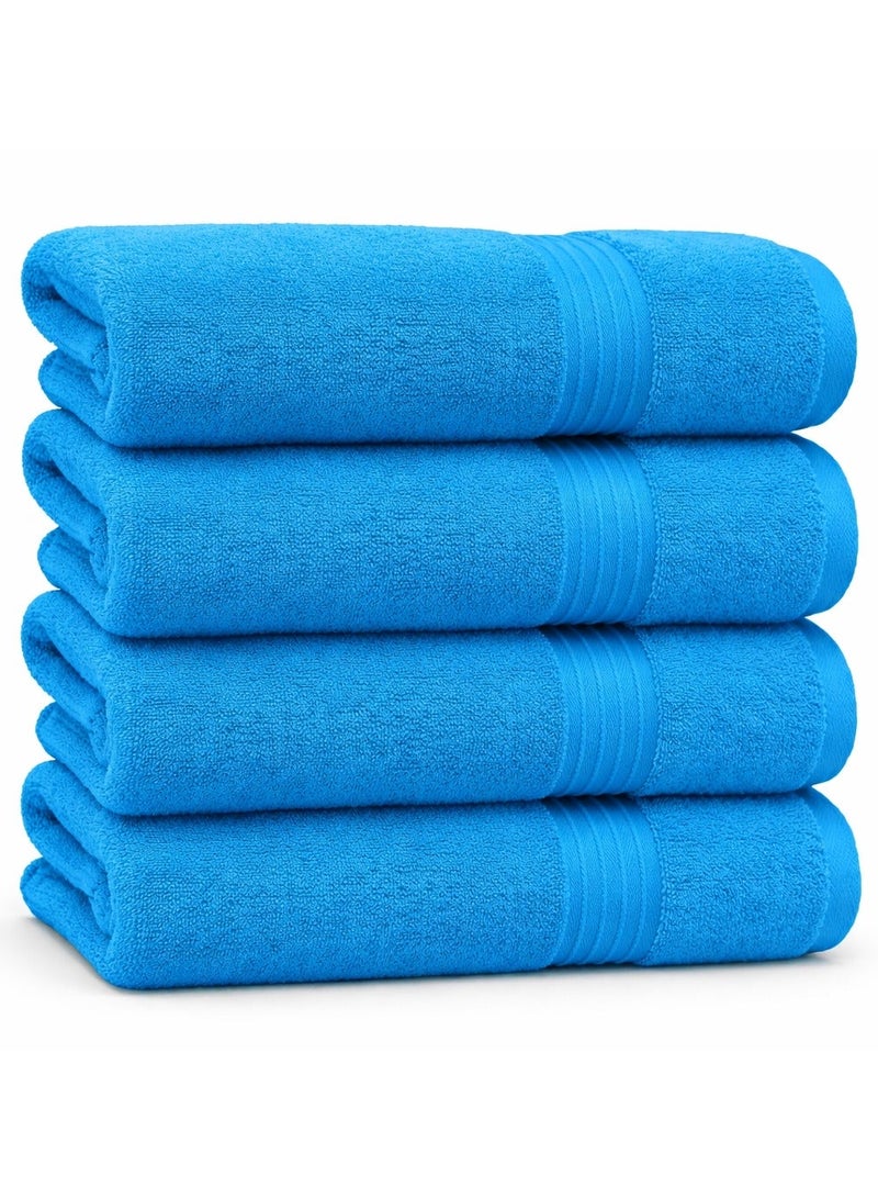 Bliss Casa Bath Towel Set (4 Pack, 70 X 140 cm) - 550 GSM 100% Combed Cotton Quick Drying Highly Absorbent Thick Bathroom Towels - Soft Hotel Quality for Bath and Spa - Image 1