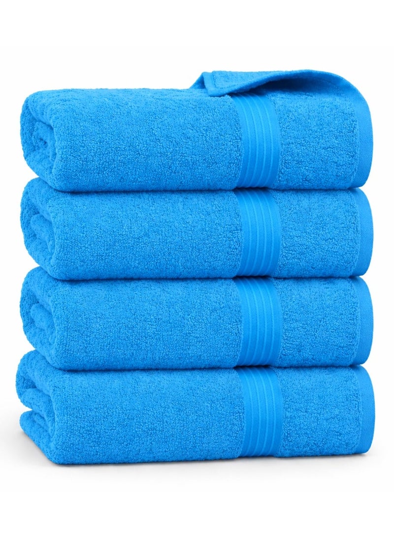 Bliss Casa Bath Towel Set (4 Pack, 70 X 140 cm) - 550 GSM 100% Combed Cotton Quick Drying Highly Absorbent Thick Bathroom Towels - Soft Hotel Quality for Bath and Spa - Image 4