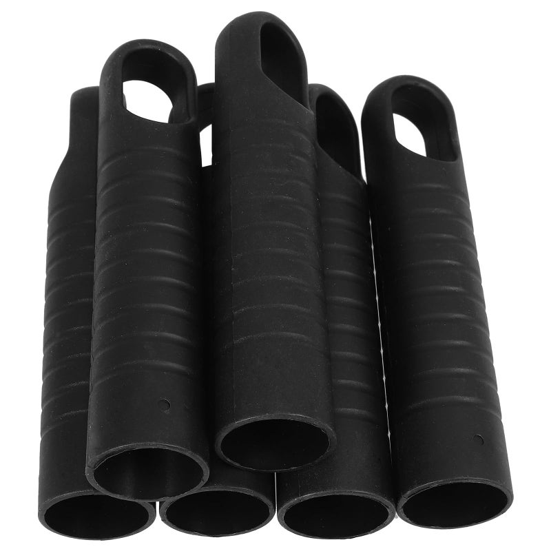 6Pcs Black Broom Handle Grips Mop End Caps Dustpan Pole Replacement 25mm Cleaning Tool Set - Image 2