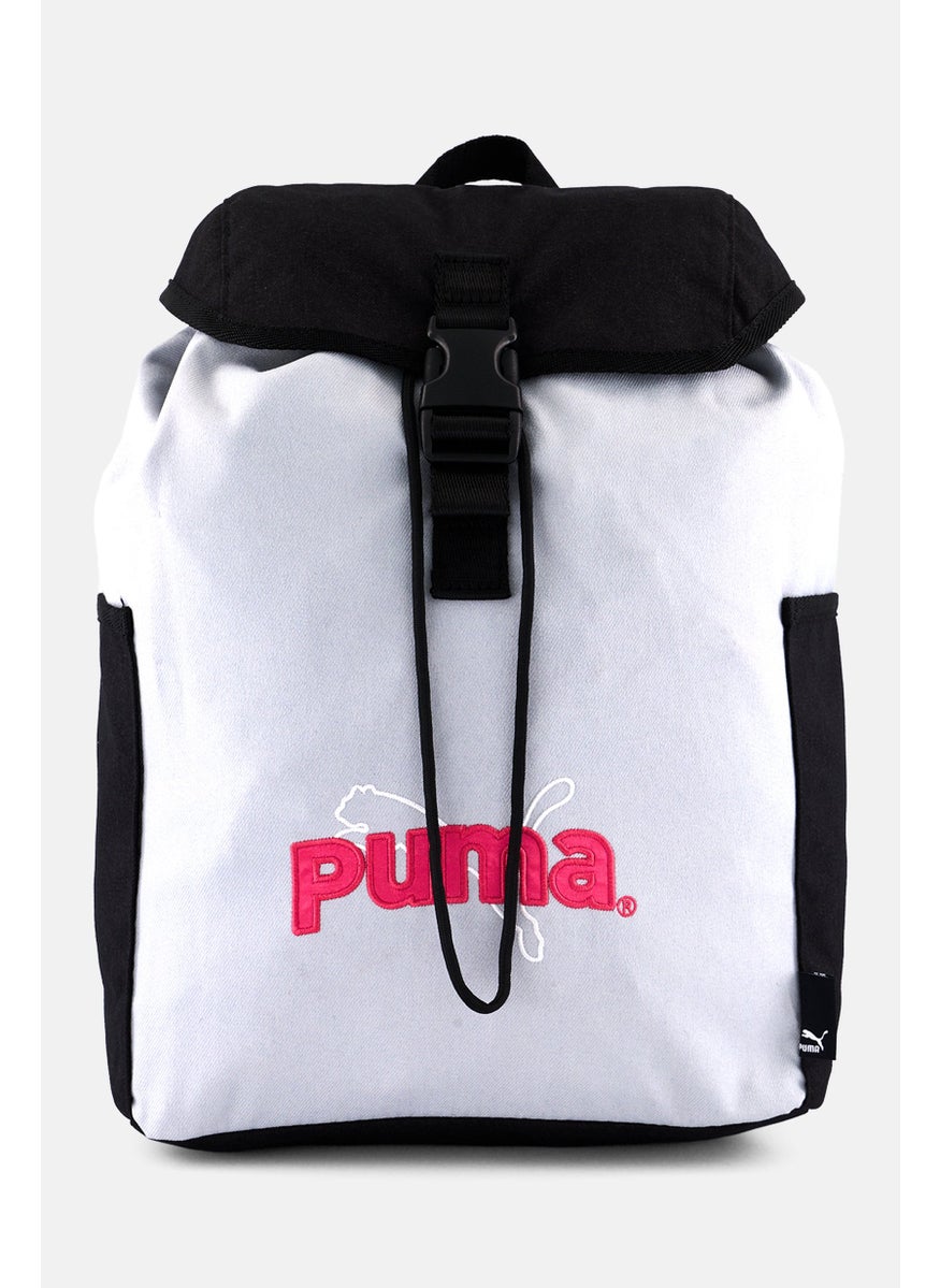 PUMA Women Brand Logo Backpack 36 x H 35 x L 5 X W cm, Grey  - Image 1