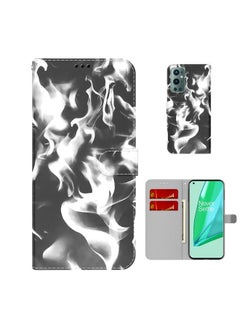 HuHa Case Cover For For OnePlus 9 Pro Cloud Fog Pattern Horizontal Flip Leather Case with Holder & Card Slot & Wallet(Black) 