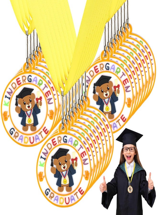 Hedeey Kindergarten Graduation Medal for Kids Preschool Pre-k Graduation Award Medals with Neck Ribbon for School Student Graduation Party Gifts Favors(24 Pcs, 2 Inch) - Image 1