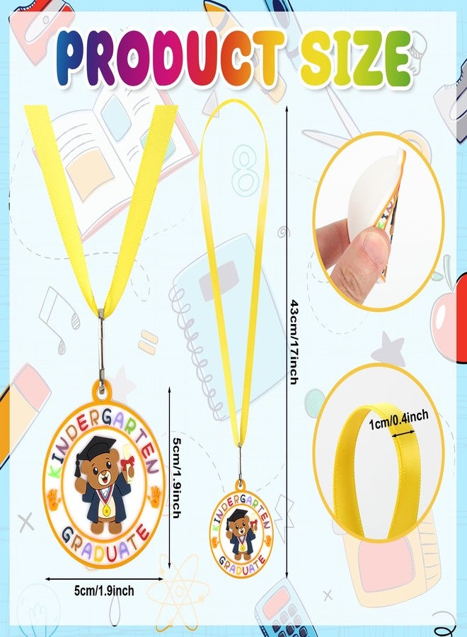 Hedeey Kindergarten Graduation Medal for Kids Preschool Pre-k Graduation Award Medals with Neck Ribbon for School Student Graduation Party Gifts Favors(24 Pcs, 2 Inch) - Image 2
