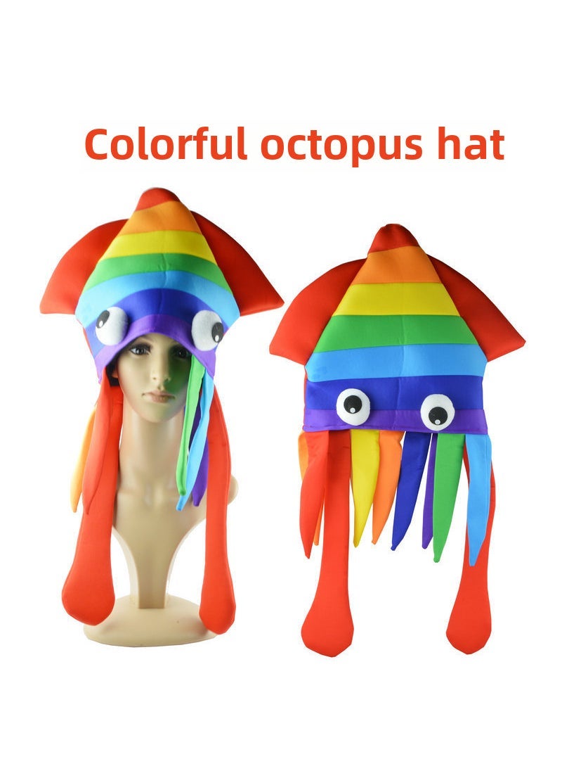 Funny Octopus Hat for Couples and Kids Color octopus hat