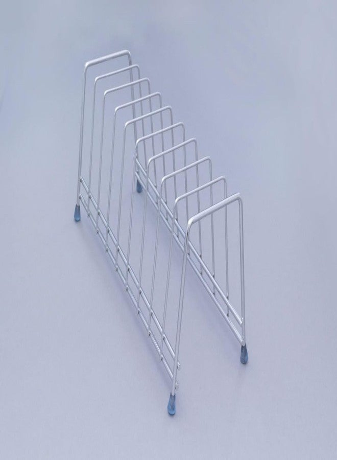 Gcrox Stainless Steel Plate Rack Dish Drying Stand – Heavy Duty Kitchen Organizer for Plates, Dishes & Lids (Plate Rack -09)