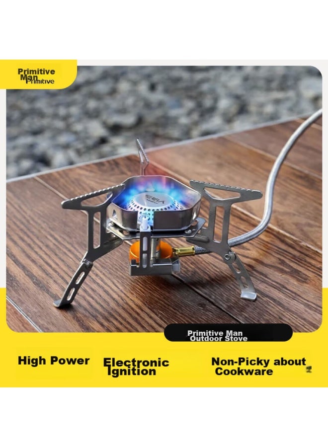 Primitive Man Original Outdoor Stove Head, Portable Camping Stove, Foldable Gas Stove, Mini Water Boiler, Camping Cooker - Image 1