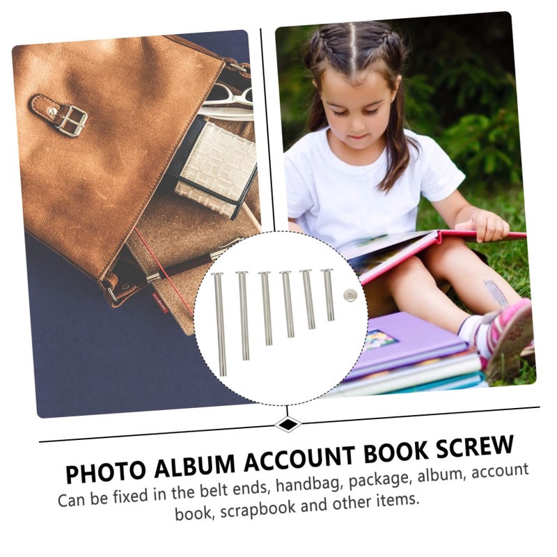 MAGICLULU 60pcs Scrapbook Binding Album Screws Smooth Easy Install For Account Calendar - Image 4