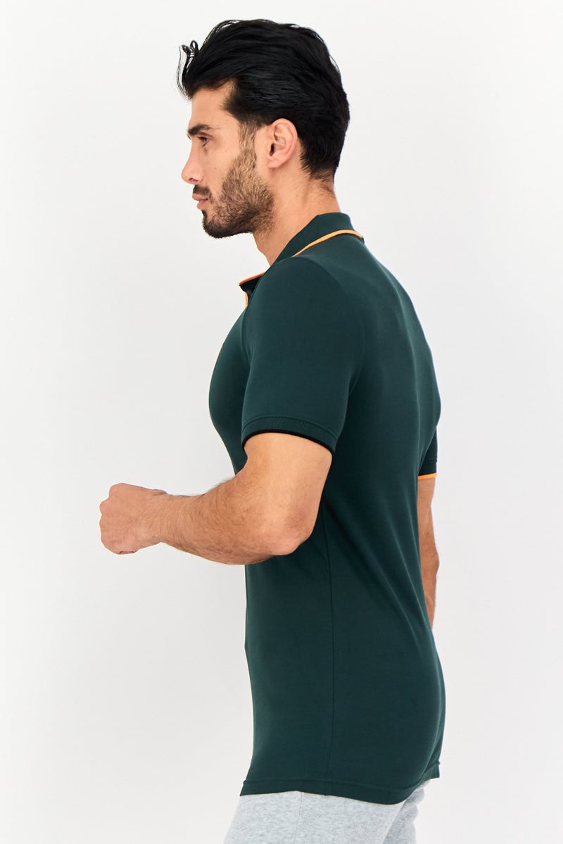 PUMA Men Sportswear Fit Short Sleeve Outdoor Polo Shirt, Dark Green - Image 2