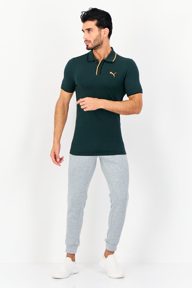 PUMA Men Sportswear Fit Short Sleeve Outdoor Polo Shirt, Dark Green - Image 4