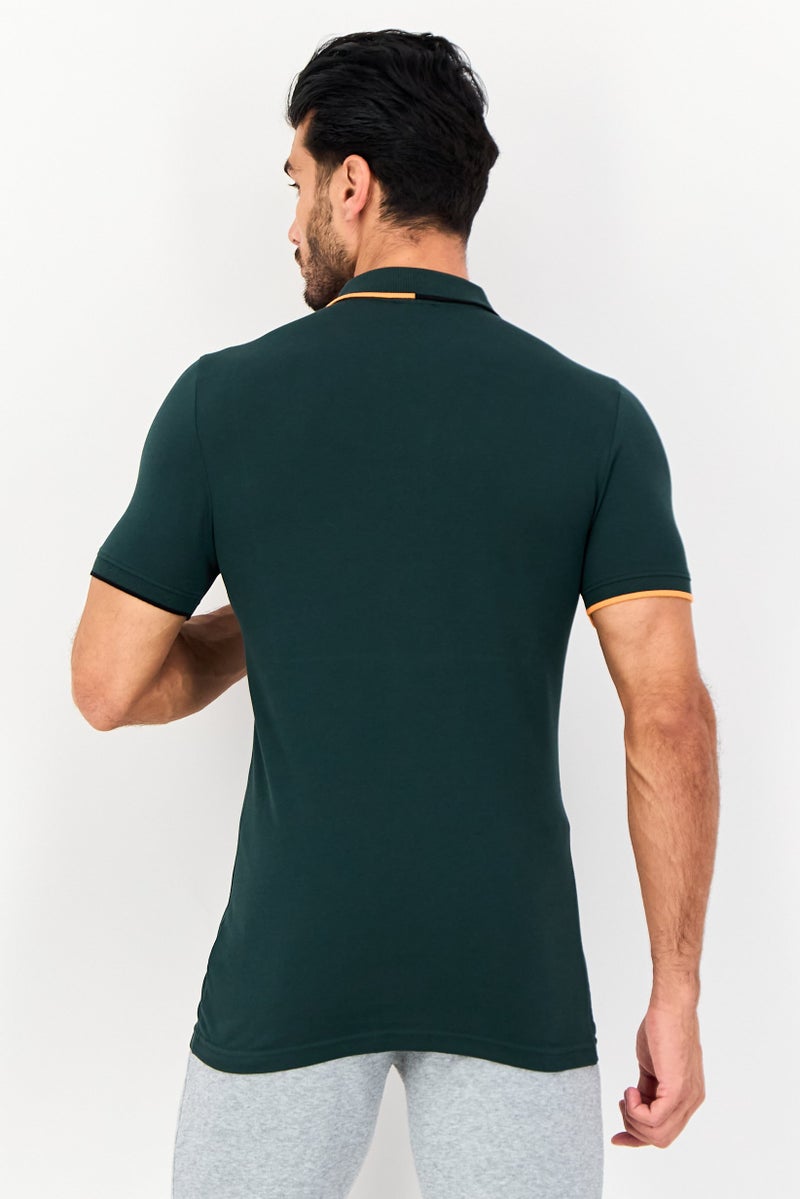 PUMA Men Sportswear Fit Short Sleeve Outdoor Polo Shirt, Dark Green - Image 3