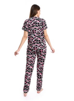 Caesar Women Pajama Set With Pants And Button Design  - Image 4
