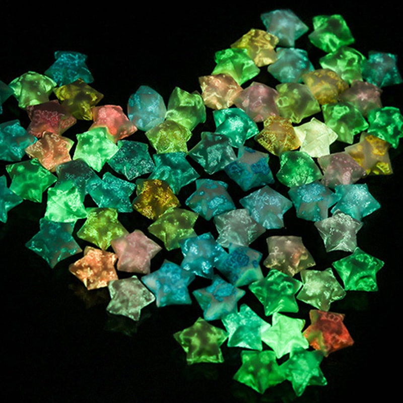 CKNCY 300 Sheets Luminous Origami Star Paper Strips 18 Different Styles Glow in the Dark Lucky Paper Stars Strips for DIY Handmade Crafts - Image 5