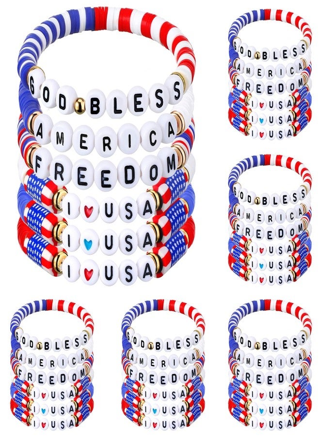 Kenning 36 Pcs Veteran's Day Bracelets Gift American Flag Military Bracelets Patriotic Wristbands Bulk for Army Memorial Gift - Image 1