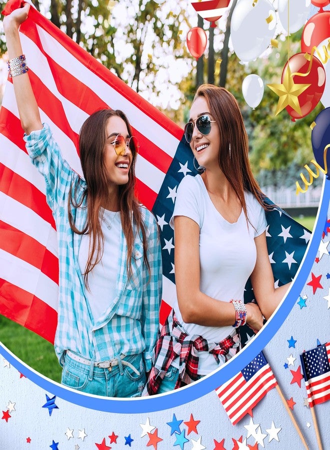 Kenning 36 Pcs Veteran's Day Bracelets Gift American Flag Military Bracelets Patriotic Wristbands Bulk for Army Memorial Gift - Image 5