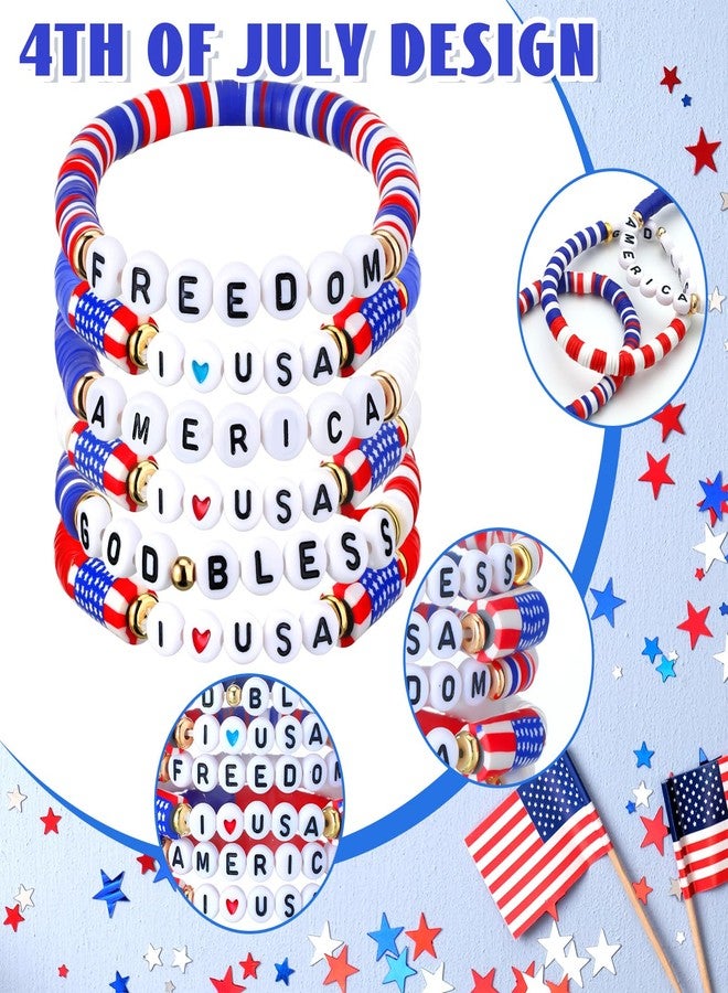 Kenning 36 Pcs Veteran's Day Bracelets Gift American Flag Military Bracelets Patriotic Wristbands Bulk for Army Memorial Gift - Image 3