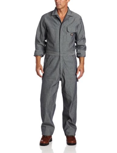 Dickies Mens Long Sleeve Cotton Coverall Fisher Stripe MediumRegular