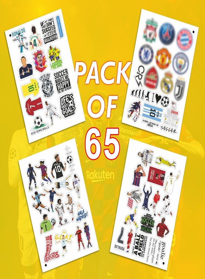 CodersParadise مجموعة ملصقات كرة القدم من CodersParadise، 65 ملصقًا، مناسبة لأجهزة الكمبيوتر المحمول، والمخططات، والمذكرات، مقاومة للماء ولا تترك أي بقايا، ذاتية اللصق - Image 4