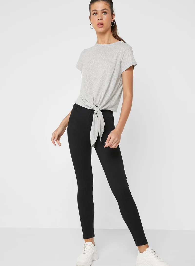 FOREVER 21 Front Knot T-Shirt