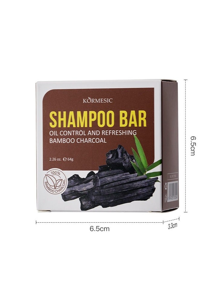 Kormesic شريط شامبو الفحم الخيزران 64 جرام-تطهير عميق وتنقية - Image 1