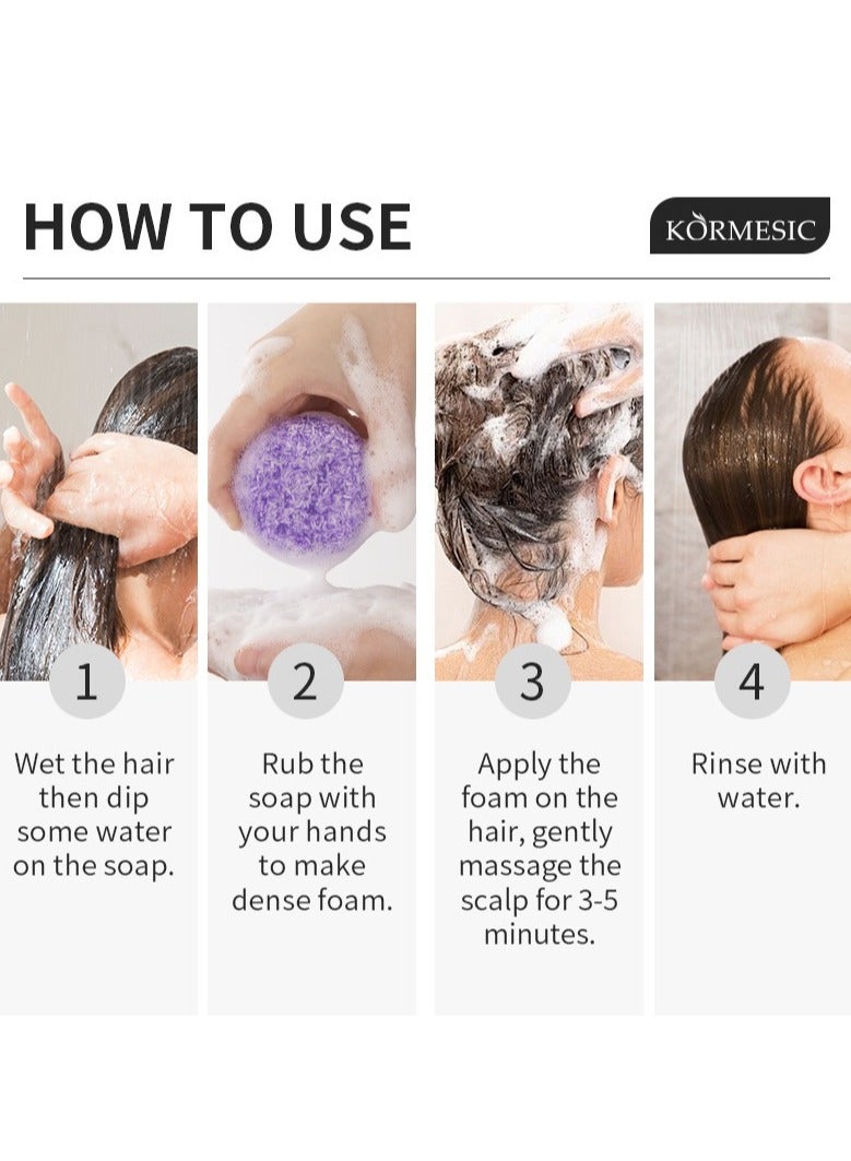 Kormesic شريط شامبو الفحم الخيزران 64 جرام-تطهير عميق وتنقية - Image 3