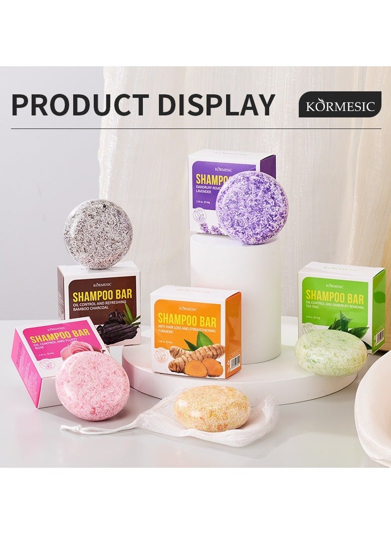 Kormesic شريط شامبو الفحم الخيزران 64 جرام-تطهير عميق وتنقية - Image 5