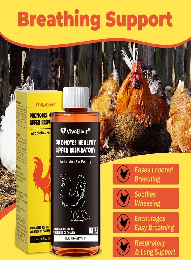 VivaElixir Respiratory Aid for Poultry - Chicken Supplement - Drinking Water Additive - Supports Respiratory Health in Roosters - Suitable for All Birds - 6 oz Dropper - Made in USA - Image 2