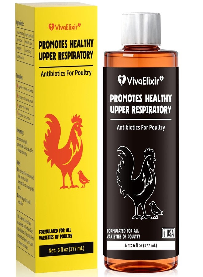 VivaElixir Respiratory Aid for Poultry - Chicken Supplement - Drinking Water Additive - Supports Respiratory Health in Roosters - Suitable for All Birds - 6 oz Dropper - Made in USA - Image 1