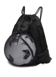 SYOSI Drawstring Football Bag Soccer Backpack with Detachable Mesh Bag Waterproof Draw String Back Sack with Zip Pocket  - Image 1