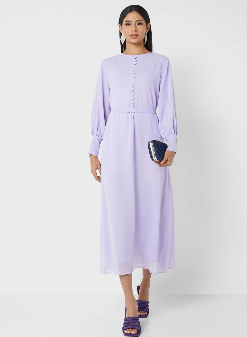 Khizana Lilac Button-up Dress