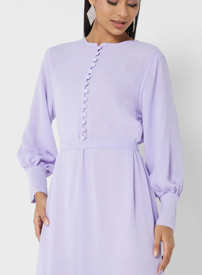 Khizana Lilac Button-up Dress