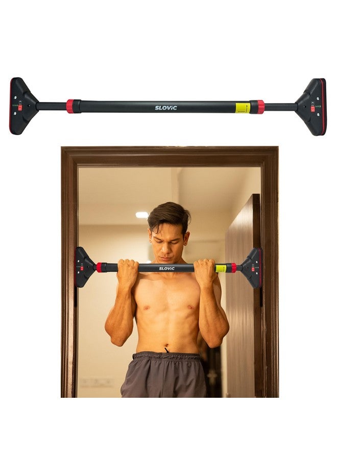 SLOVIC Door Pull Up Bar For Home Workout [200 Kg Load Capacity]| No Screw Pull Up Bar Stand With Anti-Skid Grip [Length 72-110 Cm]| Gym Equipment For Home Workout | Pull Up Bar Wall Mounted For Height - Image 1