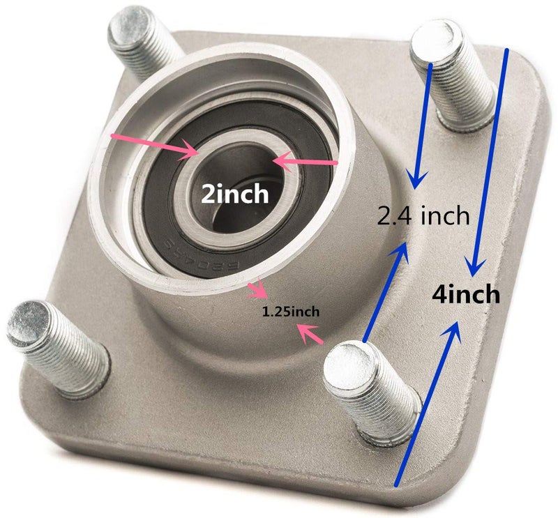 Dr.Acces Club Car DS and Precedent Front Wheel Hub Assembly | Front Wheel Bearing Pedestal Fits (2003-up) DS&Precedent, OEM# 102357701 (Two Pieces) - Image 2