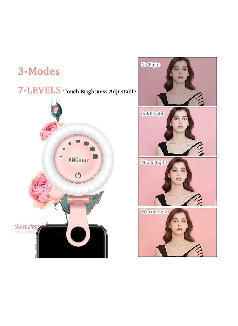 Y&D Selfie Ring Light, for Phone iPhone Laptop Mini Clip On and Portable Light Photography, Makeup, 21 Mode 60 Led Beads 500mhA Rechargeable  - Image 3