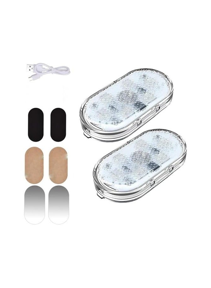2pcs LED Car Interior Lights RGB LED Touch Light 7 Colors Adjustable and Rechargeable USB Touch Light, Suitable for Car Interiors, Car Trunks and Bedrooms - Image 1