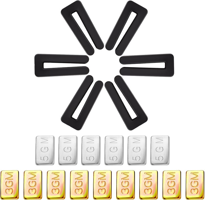 LUSTRIB 21PCS Fan Weights Balance Kit, Ceiling Fan Weight Balance Kit, Fan Blade Balancing Kit Include 3 Pcs 3 Balance Tabs,1 Balance Clip,3 Pcs 2 Balance Blocks,1 Clip Ceiling Fan Weight Balancing - Image 1